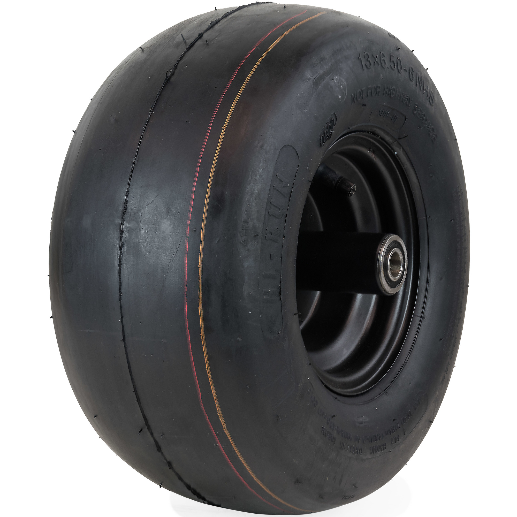 HI-RUN, LG Tire Assembly, Black Rim, Tire Size 13X6.5-6 Load Range Rating B, Model# ASB1222
